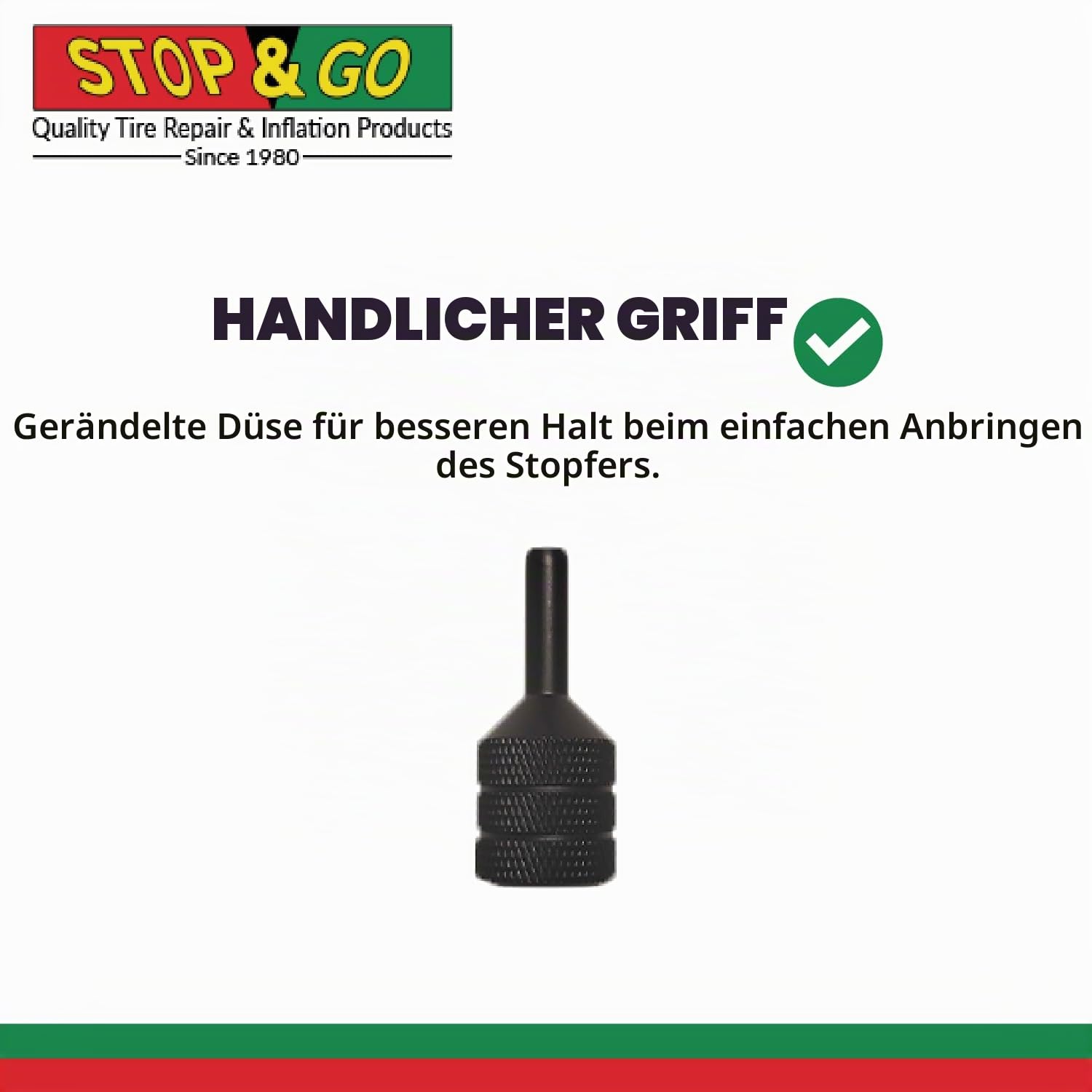 Stop & Go 1000 21-teiliges schlauchloses Reifenstecker-Reparatur-Set für Löcher und Wohnungen auf Auto, Motorrad, ATV, Jeep, LKW und Traktor (15 Pilzstopfen)