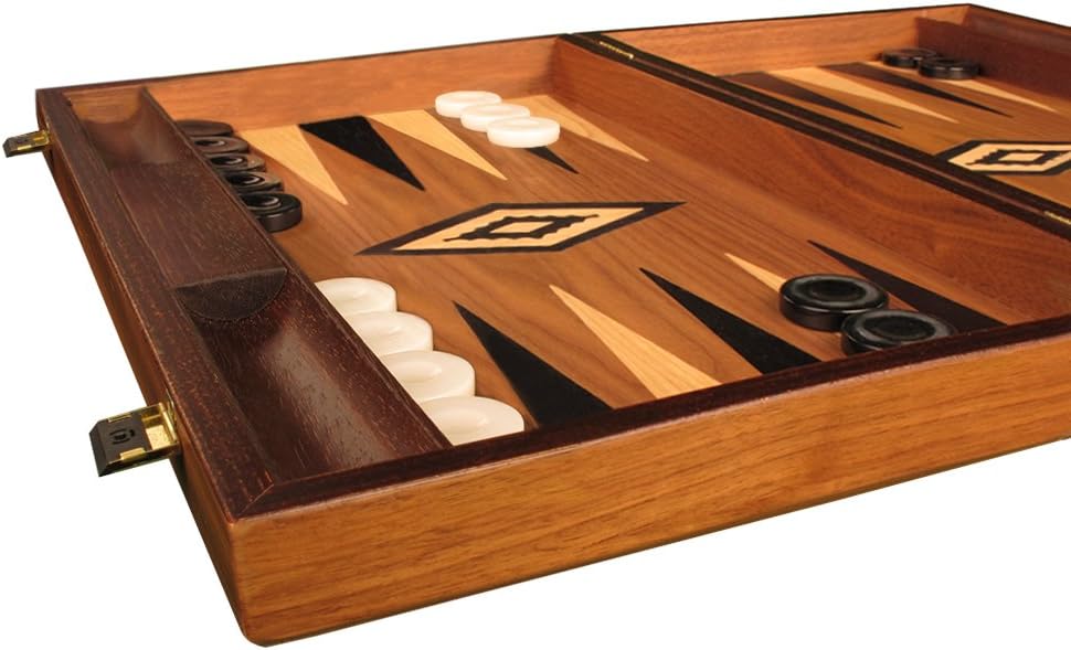 Gеt Pорulаr оƒƒеr Walnut Backgammon Game Set - Wood Board - Large, Brown / Black