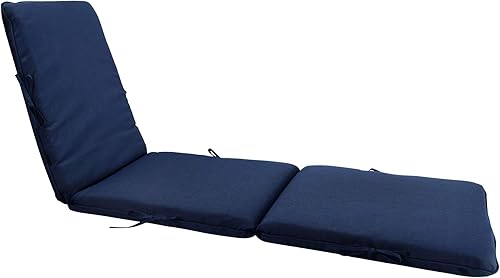 BOSSIMA Cojín de repuesto para silla de descanso de 74 pulgadas, para exteriores, color azul marino olefina, color azul marino