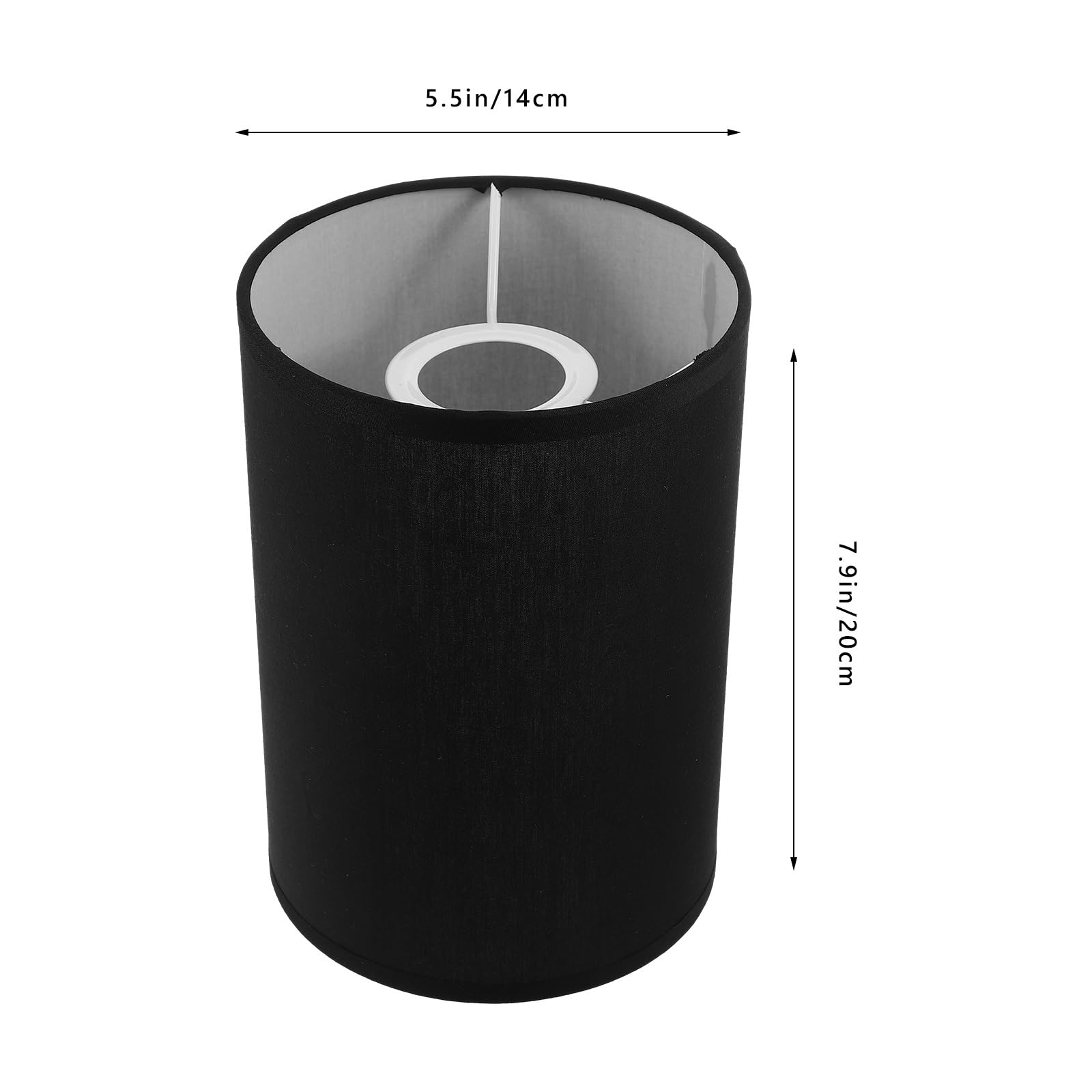 Mipcase Cylinder Black Lamp Shade, Modern E27 Barrel Fabric Light Shade for Table Lamps Ceiling Lights, FloorLamp - Image 3
