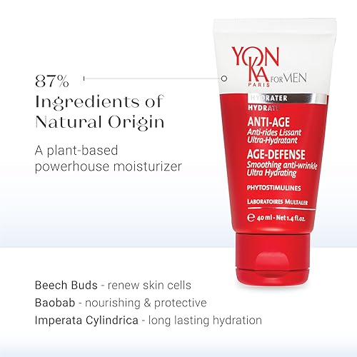 Miniatura 4 de Yon-Ka - Crema hidratante antiedad para hombre (1.5 onzas líquidas), antienvejecimiento, para piel seca y madura, previene arrugas con crema rica en