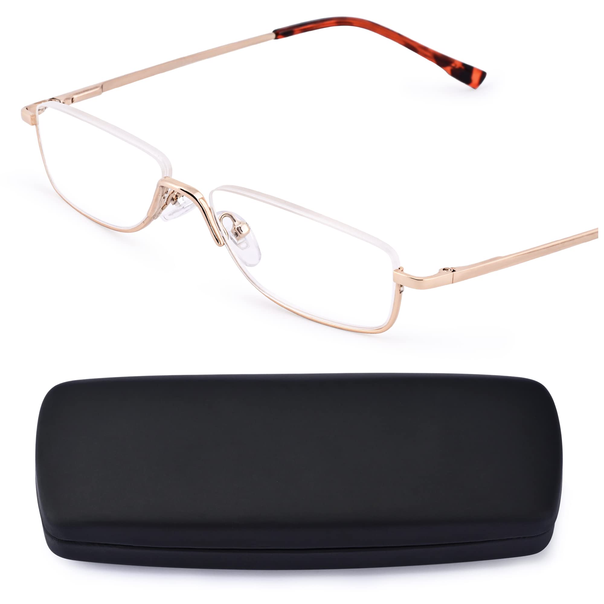 EYEGUARD Lesebrille, Halbrahmen Lesebrille, Leichte Metall Lesehilfe für Männer und Frauen