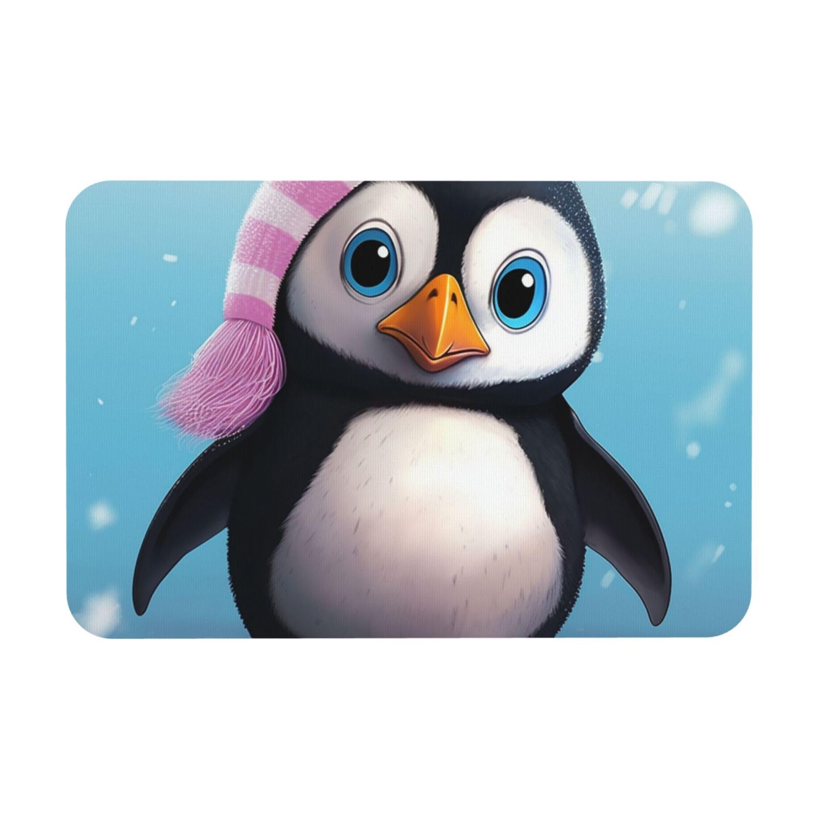 Tapis de bain en pierre de diatomée pingouin 60x40 cm