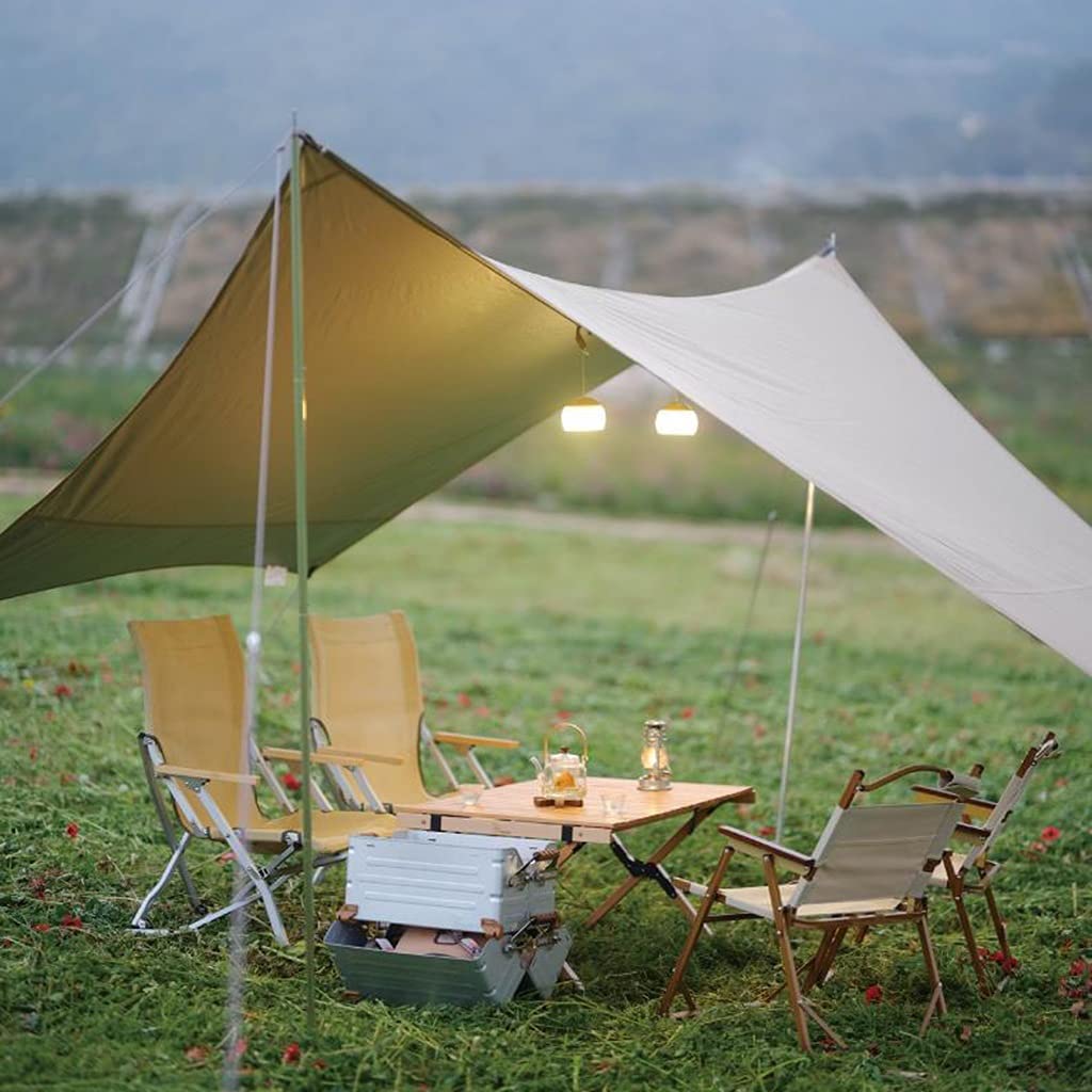 Telo Esagonale per Tenda Amaca con Staffa, Impronta da Campeggio Rifugio Parasole da Spiaggia Tende da Picnic per Escursionismo Campeggio