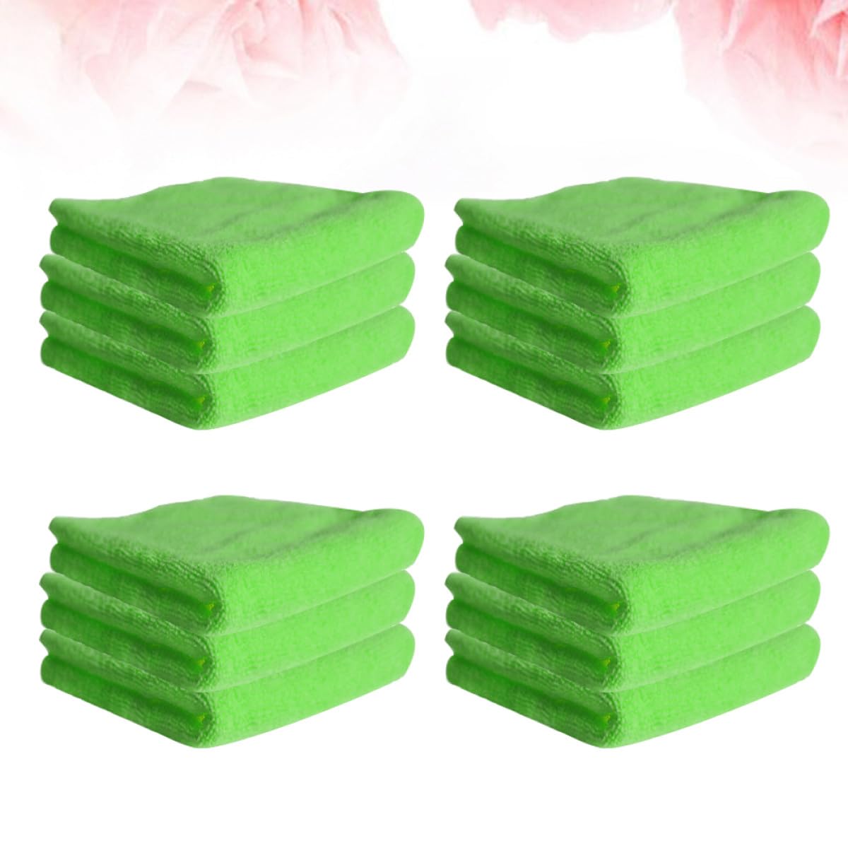 12 Stück Pack Grüne Mikrofaser Geschirrtücher 30x30cm Saugstark Ölabweisend Maschinenwaschbar für Haushalt Küche Reinigung