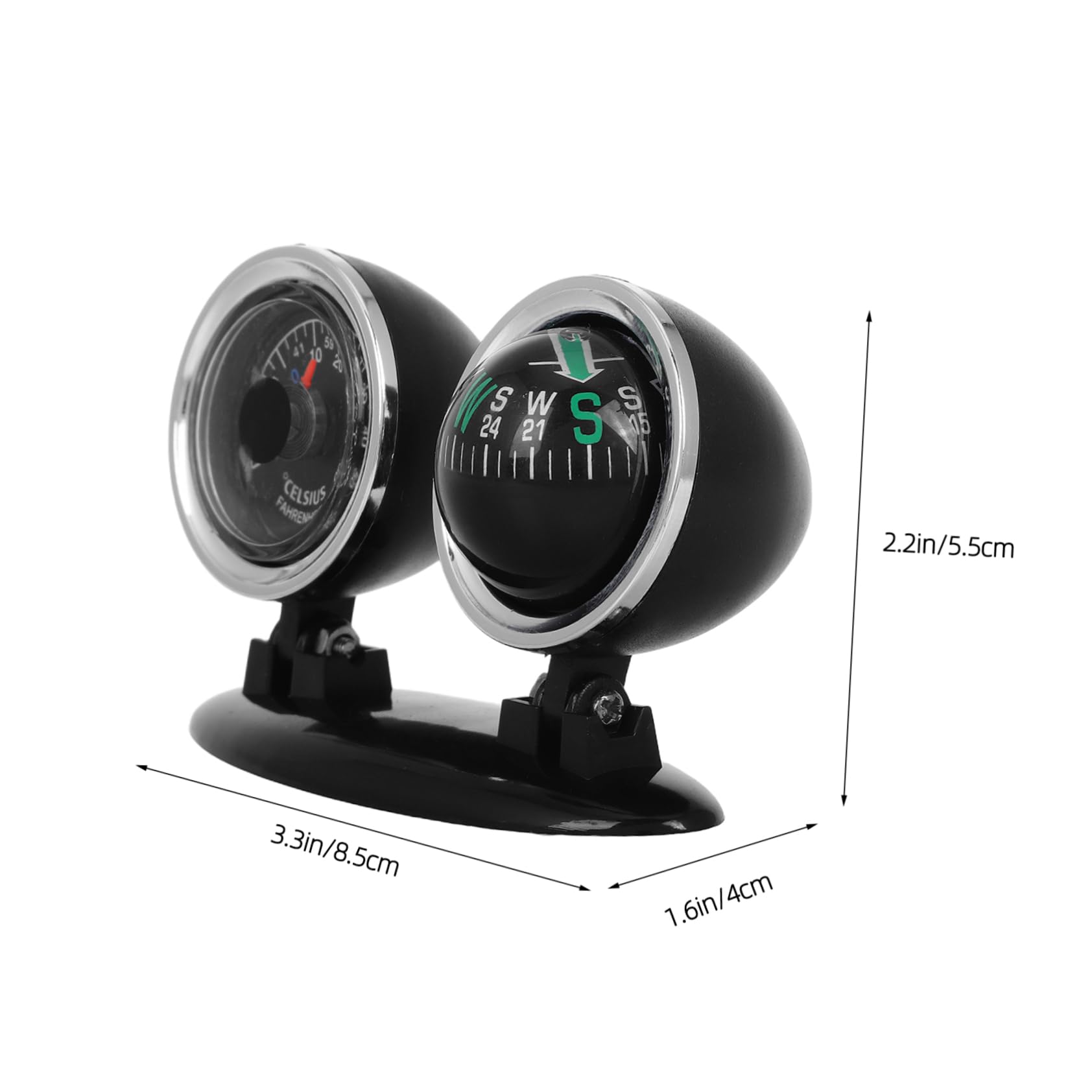 FUNOMOCYA Compass Car Dashboard Auto Dashboard Compass Guide Ball Digital Sea Compass for Vehicle Boat Navigati