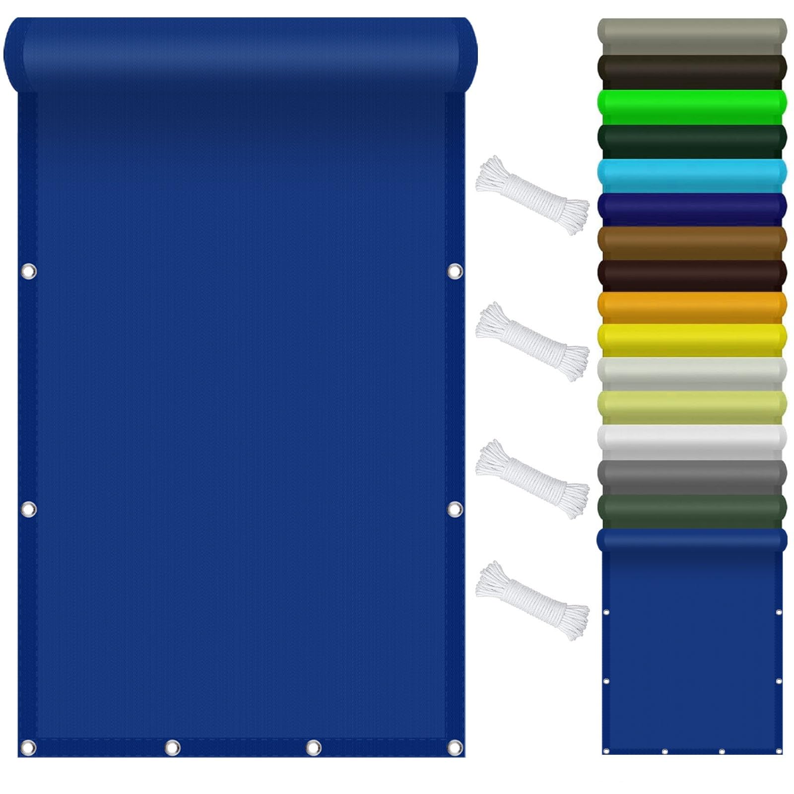 Voile d'ombrage polyester bleu foncé pour protéger vos espaces extérieurs du soleil