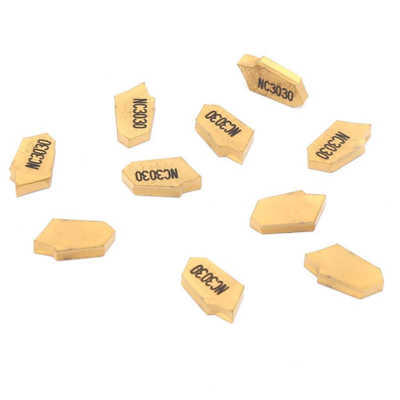 WQAZ Poste de Herramienta Giratorio Soporte de Herramientas de torneado de Torno ZQ2020R-3 + 10pcs SP300 Insertos de carburo + Llave de Herramientas CNC Alta rigidez