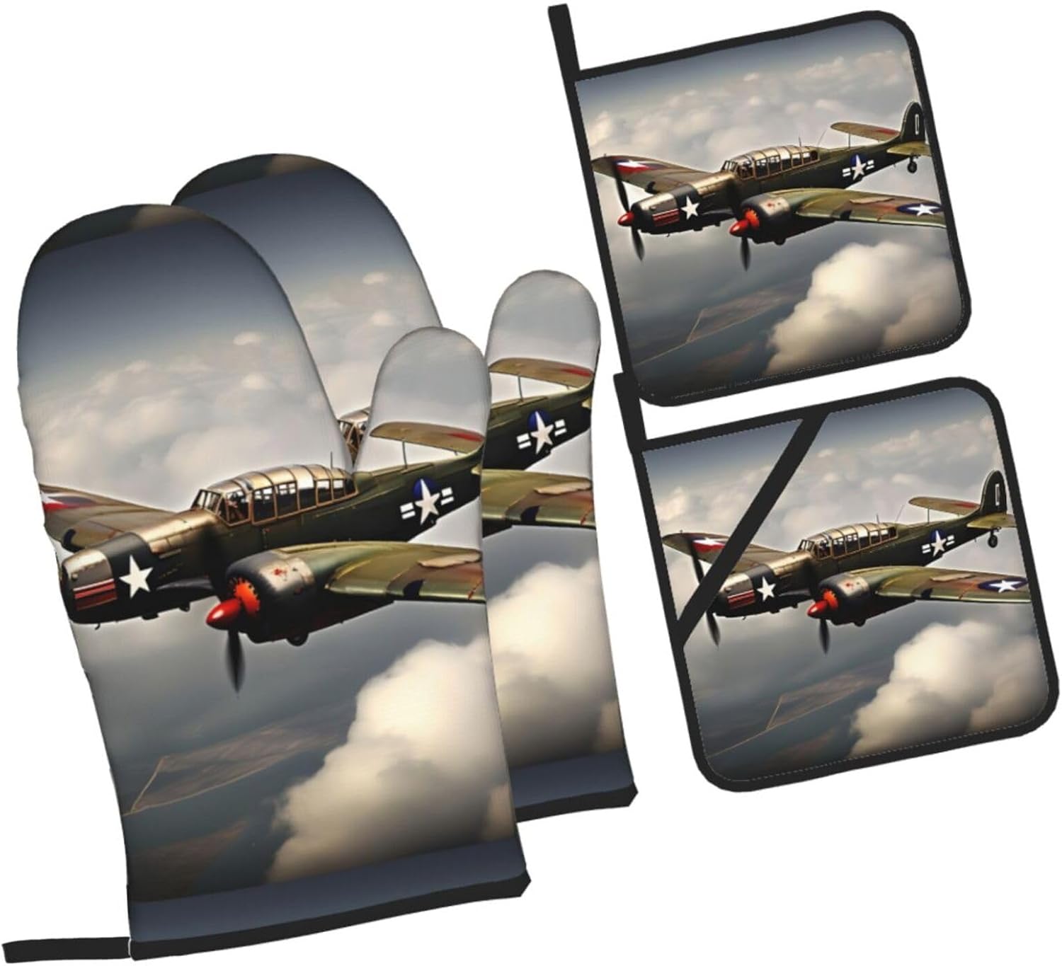 World War 2 Aircraft Airplane 2-standard-scale-2_00x Kitchen baking four piece set, fit for cooking and baking, oven, microwave, and outdoor barbecue