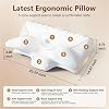 Snoring Pillows Sleep Apnea, Pillow, Hospitality Pillow, Ergonomic Memory Foam Cervical Neck Pillows, Breathable Cover for Side/Back/Stomach Sleeper - Better Sleep Secret (White)