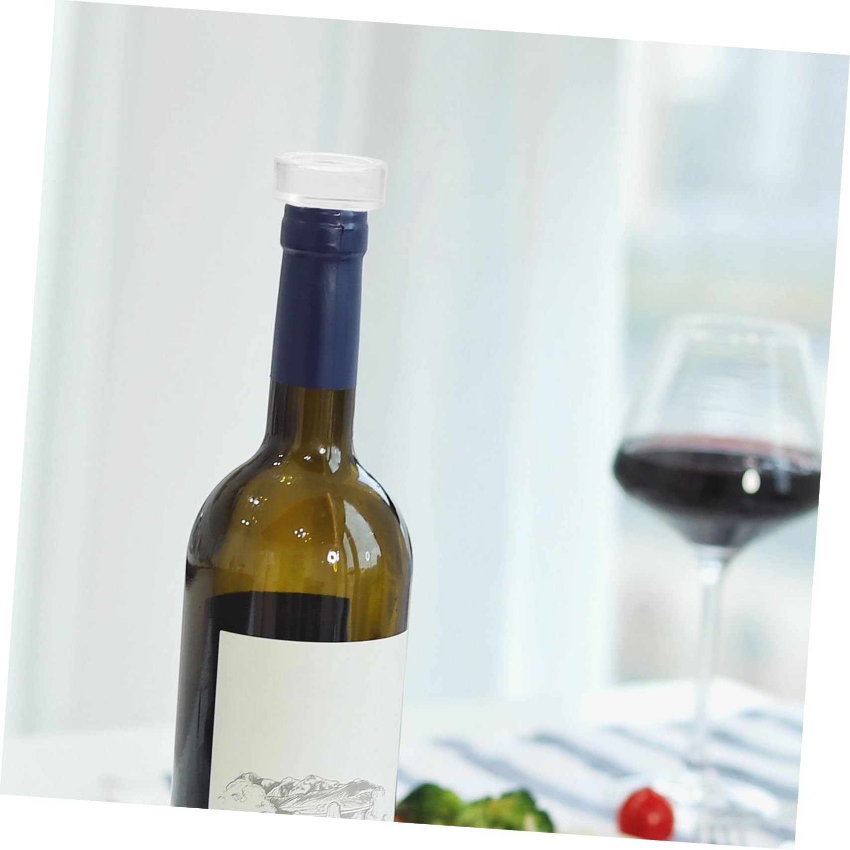 VILLCASE 10 Tappi per Bottiglie di Vino in Vetro e Silicone, T Shaped Riutilizzabili, Senza Sapore, per Casa, per Mantenere Le Bevande Fresche