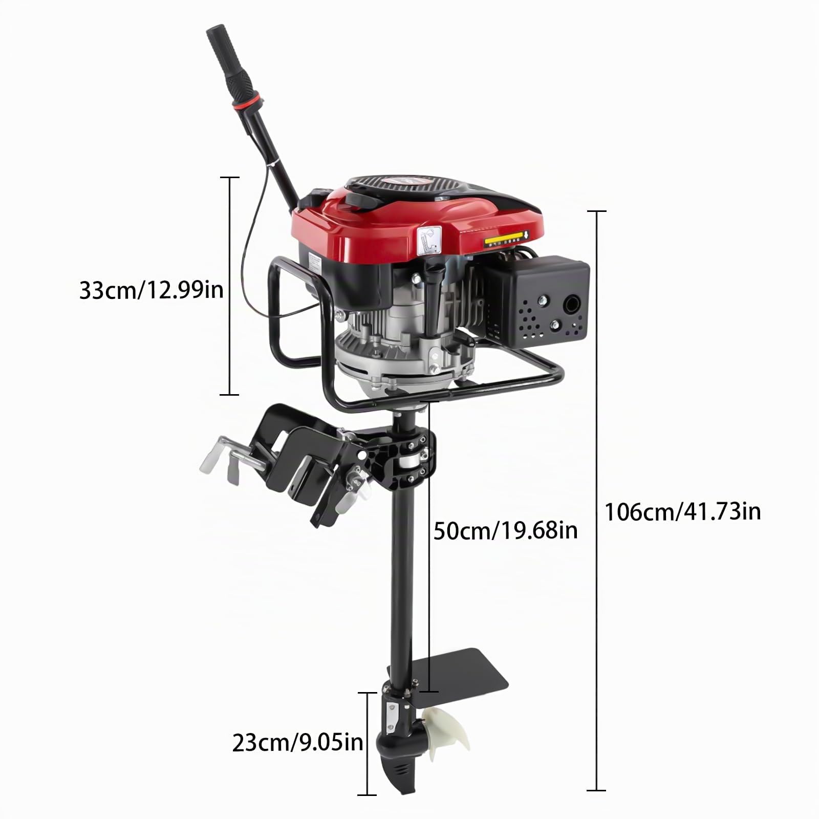 4 Takt 8 PS Außenbordmotor, Außenborder Motor, Bootsmotor, Aussenborder, Schlauchboot, TCI-Zündung, luftgekühlt, 360° Lenkung, Für aufblasbare Boote, Kunststoffboote, Glasfaserboote und Holzboote