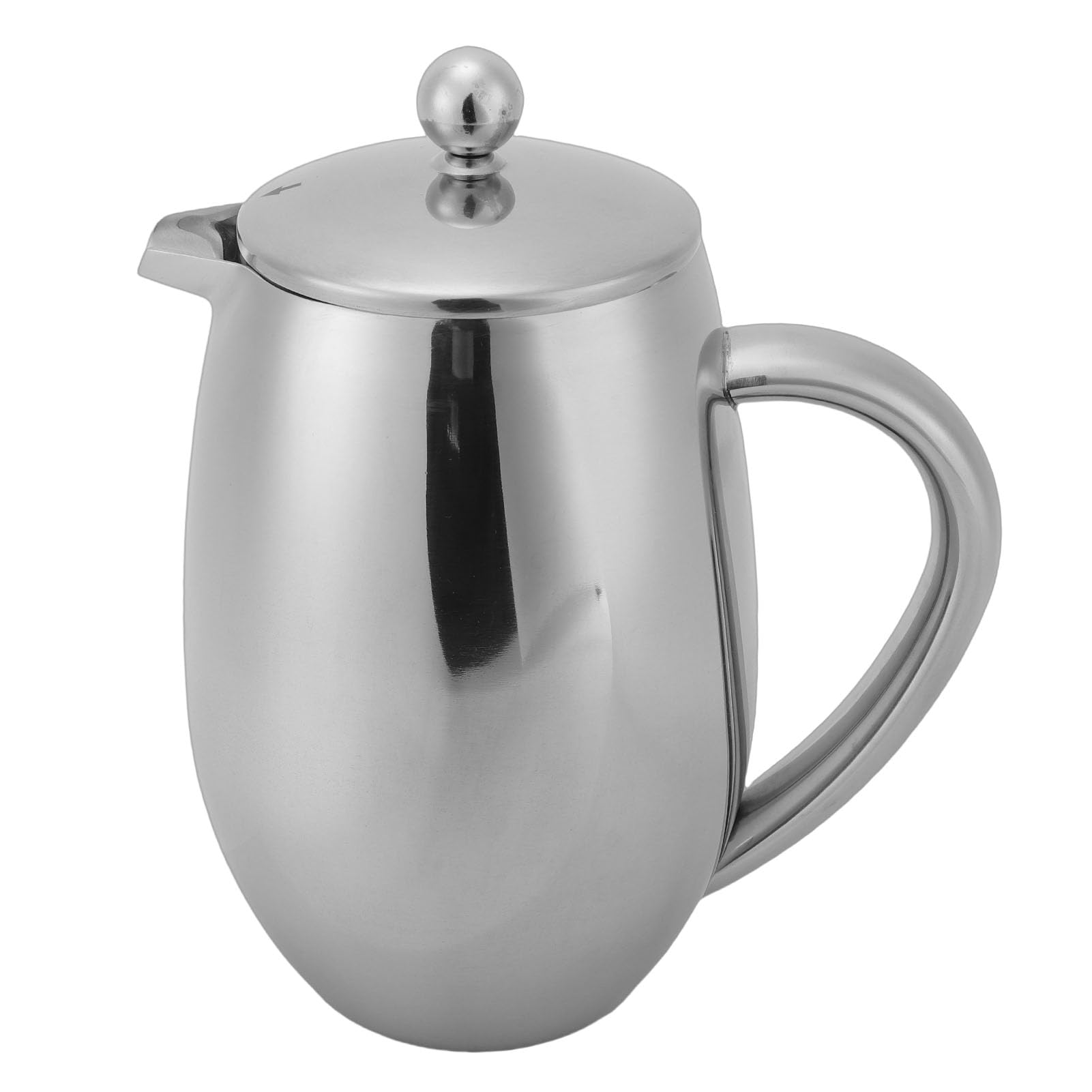 French-Press-Kaffeemaschine, Edelstahl, 600 Ml, Doppelwandige, Isolierte -Kaffeepresse, Feinmaschige Filter-Teekanne mit Warmhaltefunktion, Ideal für Zuhause, Outdoor und Camping
