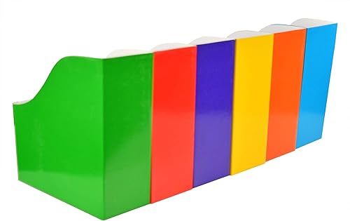 Miniatura 7 de Home-X Juego de 6 soportes para archivadores de revistas, almacenamiento de escritorio, documentos, carpetas, libros y revistas organizador para