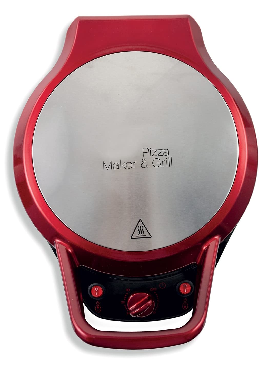 Galileo Casa 2192057 Pizza Grill con Apertura 180 Gradi, 1200W, Rosso