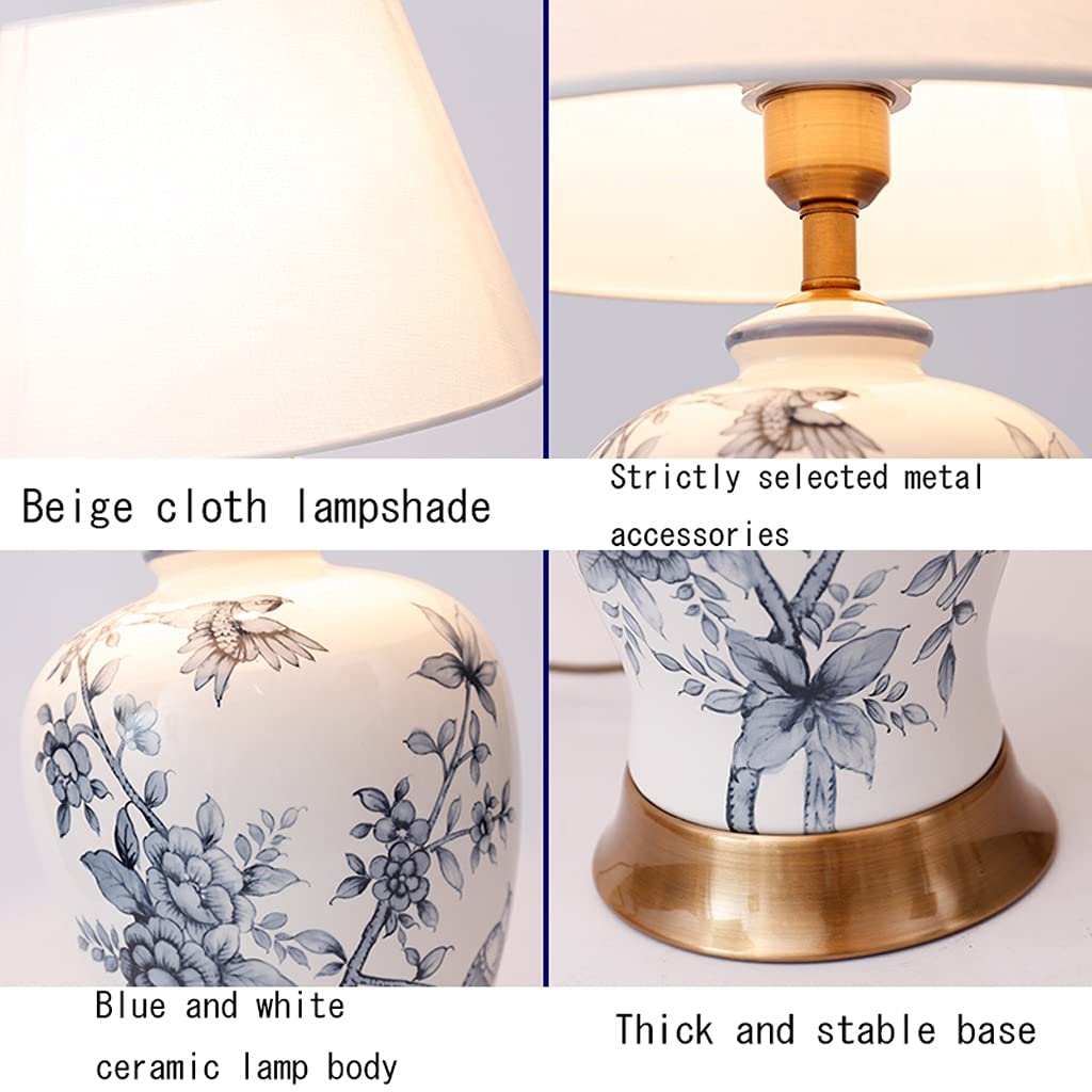 Lámpara de mesa Lampada da tavolo Lampada da comodino in ceramica lampada da comodino semplice for camera da letto, comodino, soggiorno, soggiorno dormitorio y sala de estar