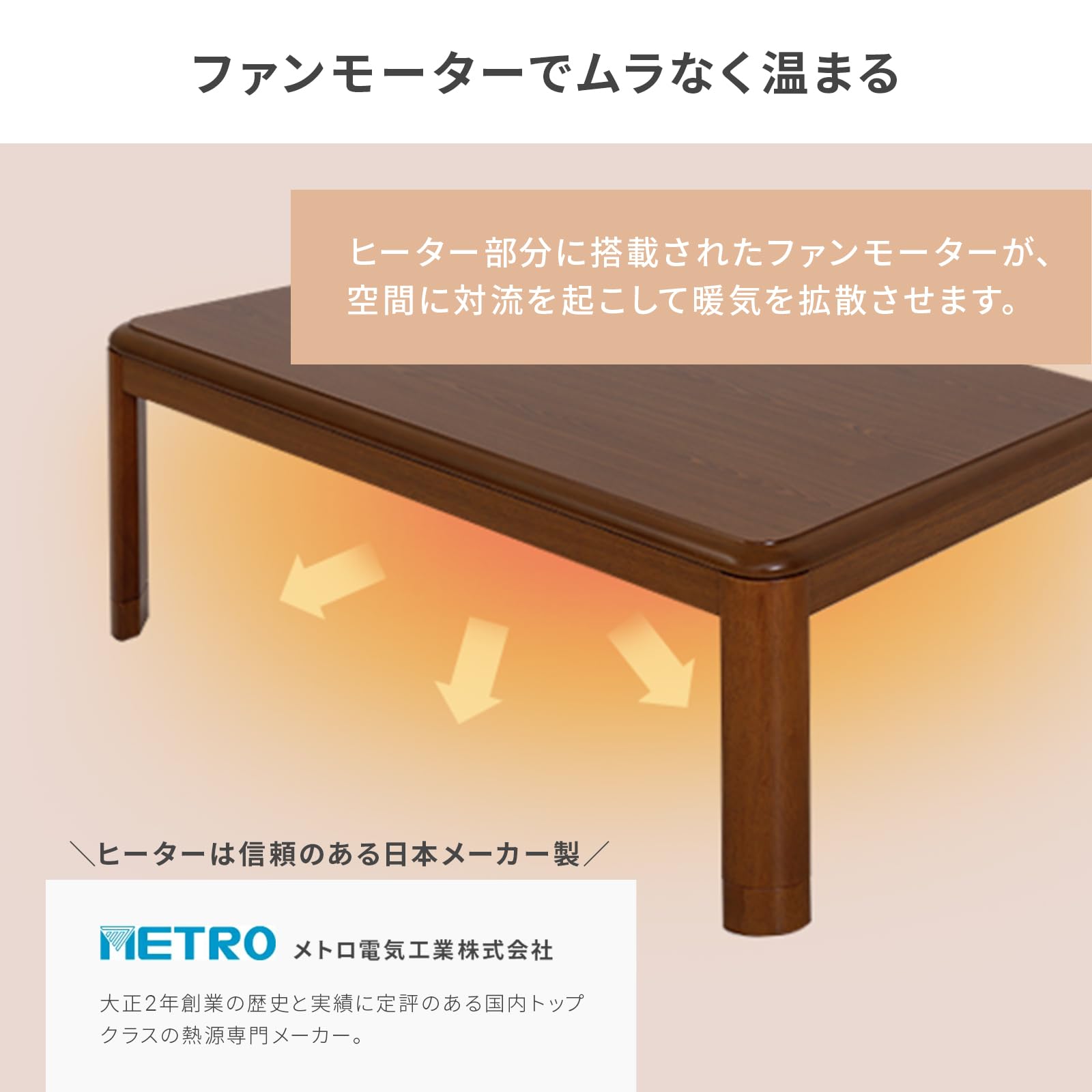 Amazon.co.jp : モダンデコ こたつ テーブル 120×80cm 長方形 おしゃれ