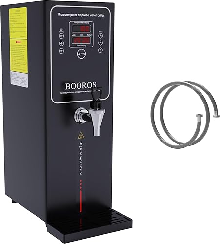 Miniatura 8 de BOOROS Dispensador de agua caliente comercial, dispensador de agua caliente negro, para encimera, caldera de agua caliente comercial de 15 L,
