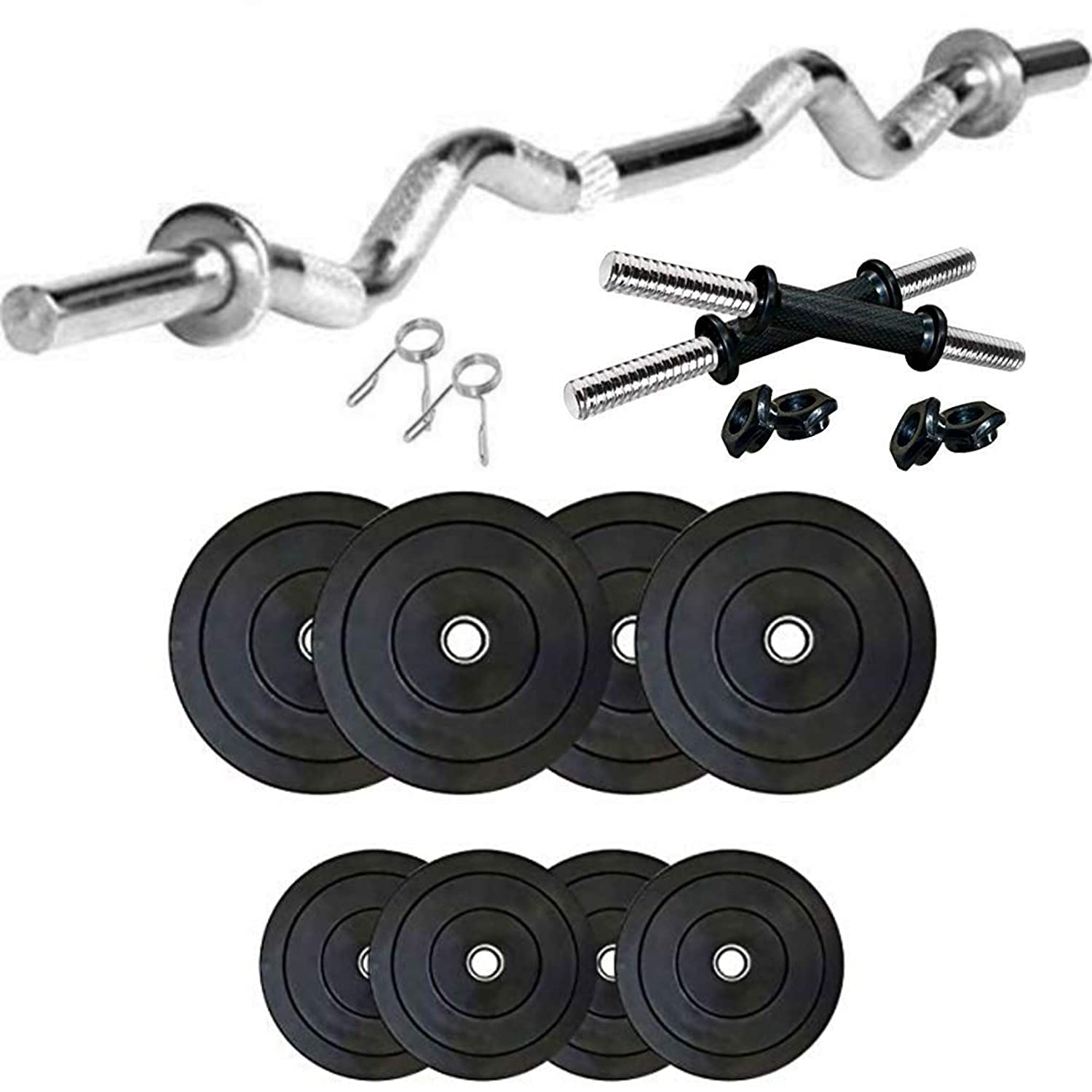 SX Fitness Home Gym Combo, Home Gym Set, Gym Equipment Set 12 Kg Rubber Weight Plates (3 Kg X 4 Plates) with Dumbbell Rod and 3 Feet Curl Rod with 2 Locks Exercise & Fitness kit (B09D8G4NHK) Amazon Price History, Amazon Price Tracker