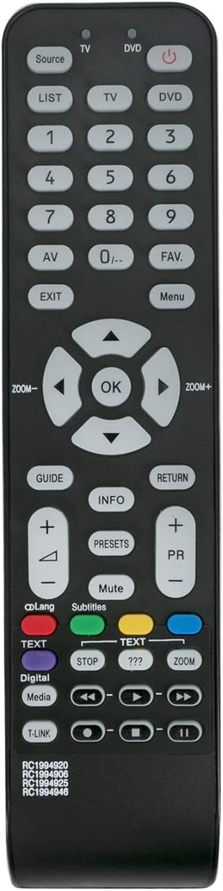 VINABTY RC1994920 RC1994906 RC1994925 RC1994946 Replacement Remote Fit for THOMSON TV 19HR3022 22FS5246C 22HR5434 22HS4246C 24FT5253 26E90NH22 32FR5234 37FS6646 39FU5253 40FT4253 42E90NF32 46FT7563 - Image 4