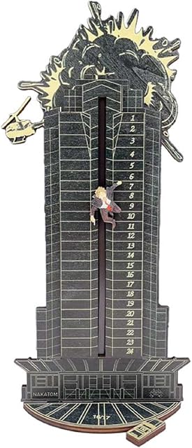Christmas Die Hard Advent Calendar, Black Wooden Christmas Count Down Calendars,Funny Die Hard Christmas Ornaments, Christmas Hans Gruber Interactive Advent Calendar Tabletop Decorations Xmas Gift