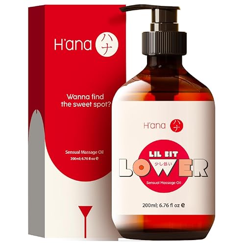 H'ana Sensual Massage Oil for Date Night - Gently Warming, Soothing & Hydrating, Crafted with 100% Pure Vanilla Body Oil for Cozy Moments and Bedtime Therapy (6.76 Fl Oz)