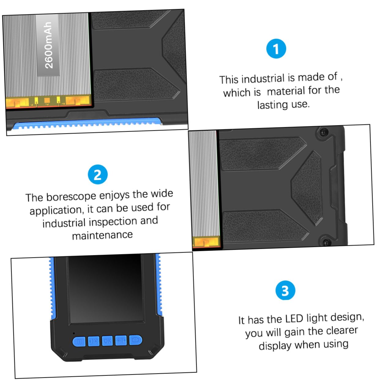 1set Handheld Industrial Inspection Borescope Screen Lens for Automotive and Pipeline Use Rated and Design