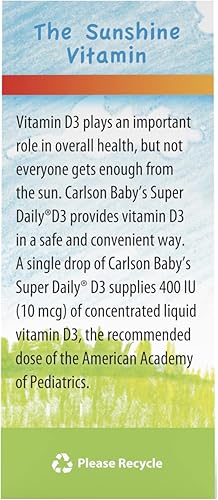 Miniatura 5 de Carlson Laboratories Super Daily D3 para bebé, 0.3 libras