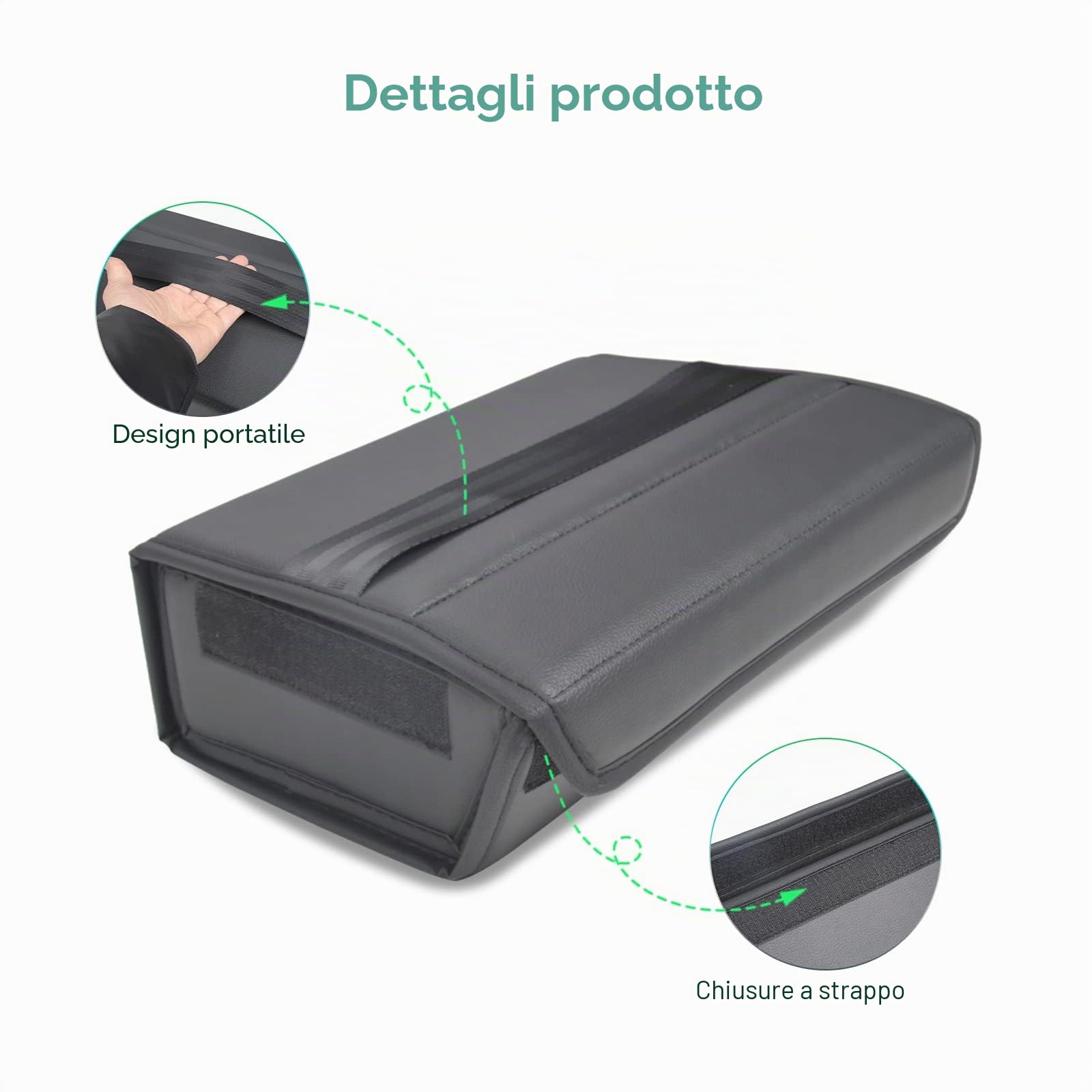 GAFAT Tesla Model Y 2021-2024 Elegante Organizer per Console Centrale Sotto il Sedile, Model Y 2024 Scatola Portaoggetti Interno in Pelle PU e adesivo magico, Guidatore e Passeggero