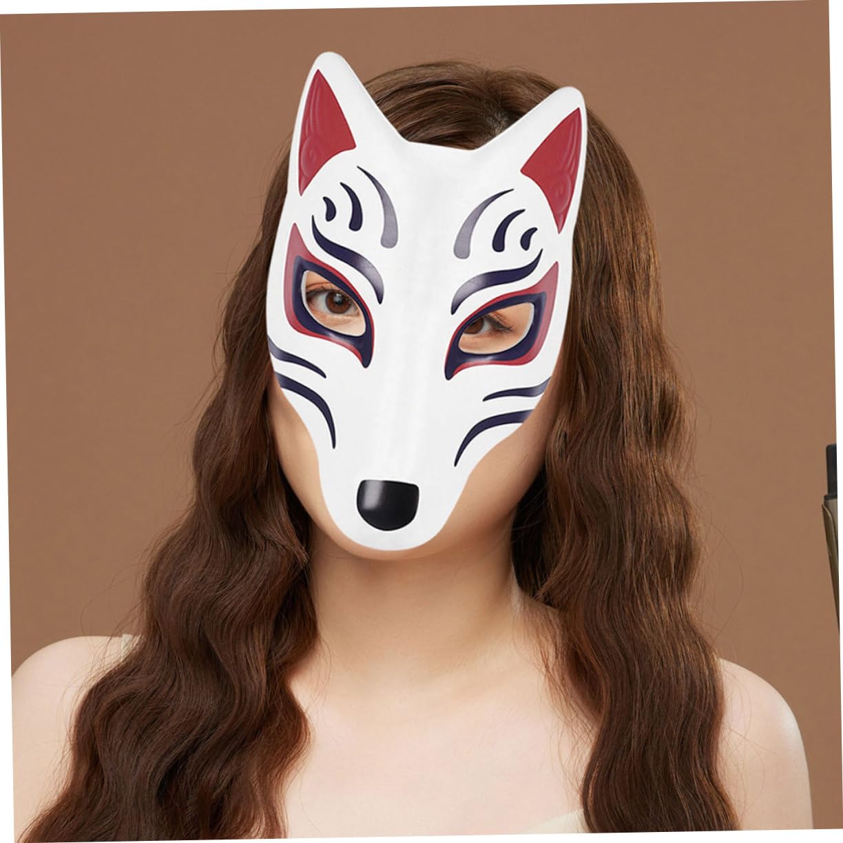 ifundom 4pezzi Maschera Volpe Verniciabile Per Ragazzo Ragazza e Adulti Da Maschere Animali Per Feste Di Halloween e Cosplay Attività Creativa e Decorativa Per Tutte Le Età