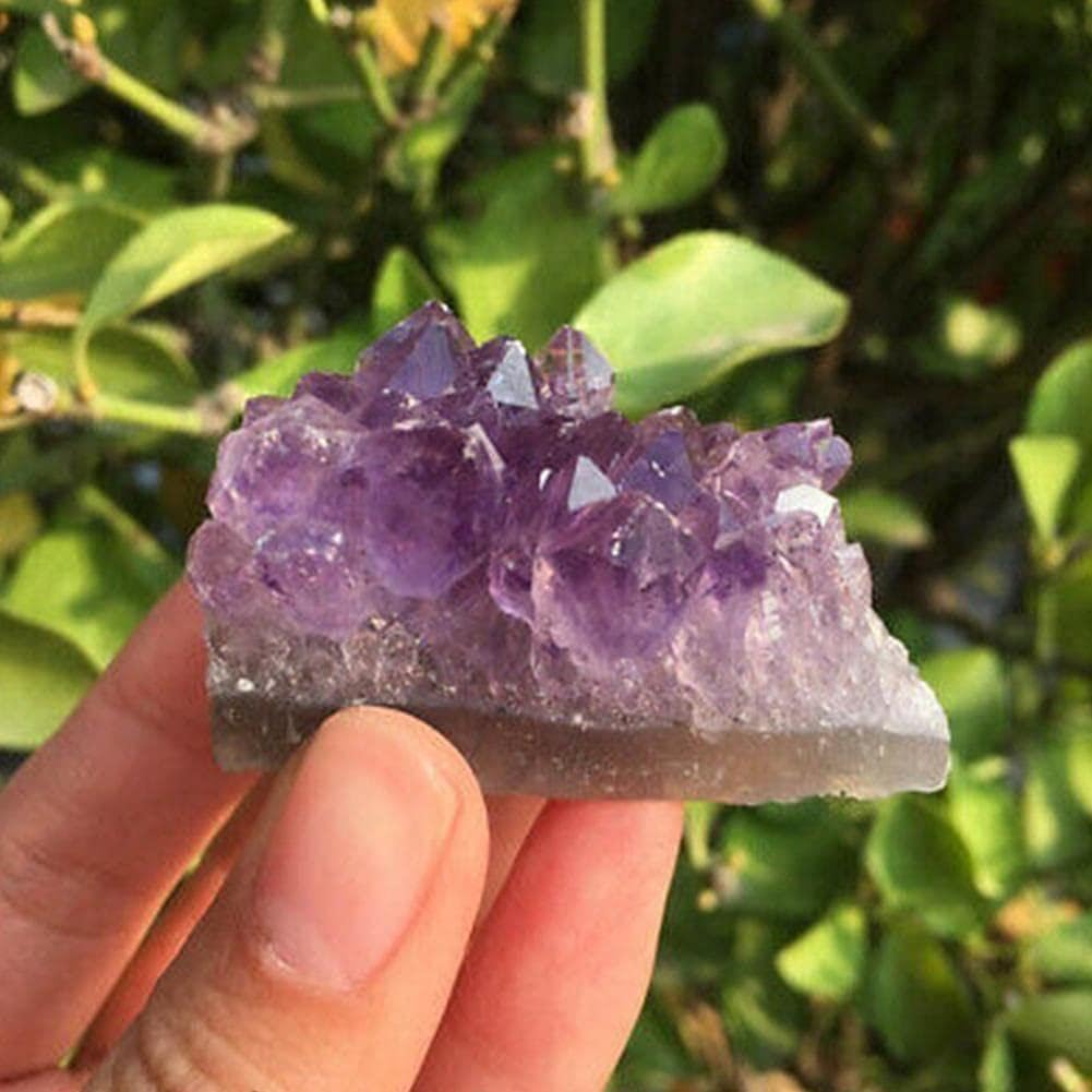 紫色の自然石 大きな庭用装飾石 天然アメジスト水晶紫色の結晶と石の治癒標本ホーム石の Amazon.co.jp: 砂利・石・枕木