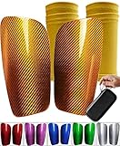 Carbon Fiber Schienbeinschoner Fußball, inklusiv tragbarer Tasche und Ärmeln, Robust, Ultraleicht, stoßfest, luftdurchlässig, effektiver Schutz für Erwachsene, Jugendliche und Kinder