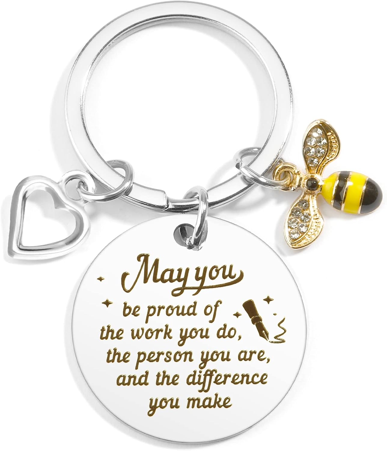 Teacher Gifts,Appreciation Thank You end of Year Retirement Thanksgiving Encouragement Back to School Mothers Day Valentines Day Christmas Inspirational Funny Gifts for Teachers Coworkers Keychain