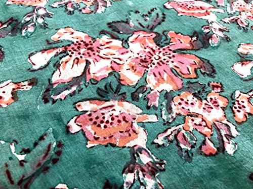 Tissu en coton imprimé de Jaipur de 10 yards pour robe d'été