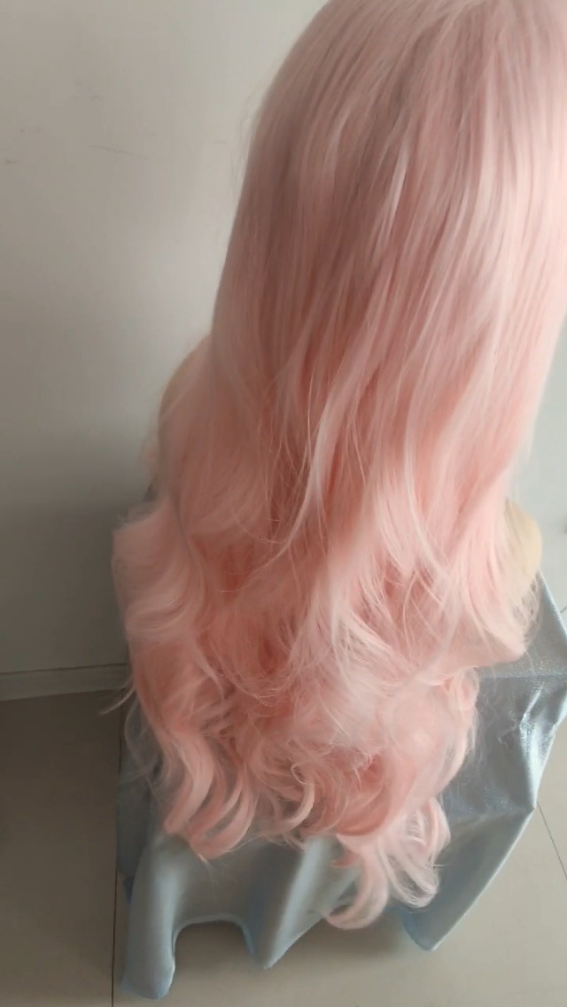 Amazon.com : Pastel Pink Lace Front Wigs for Women Soft Pink  display picture 1