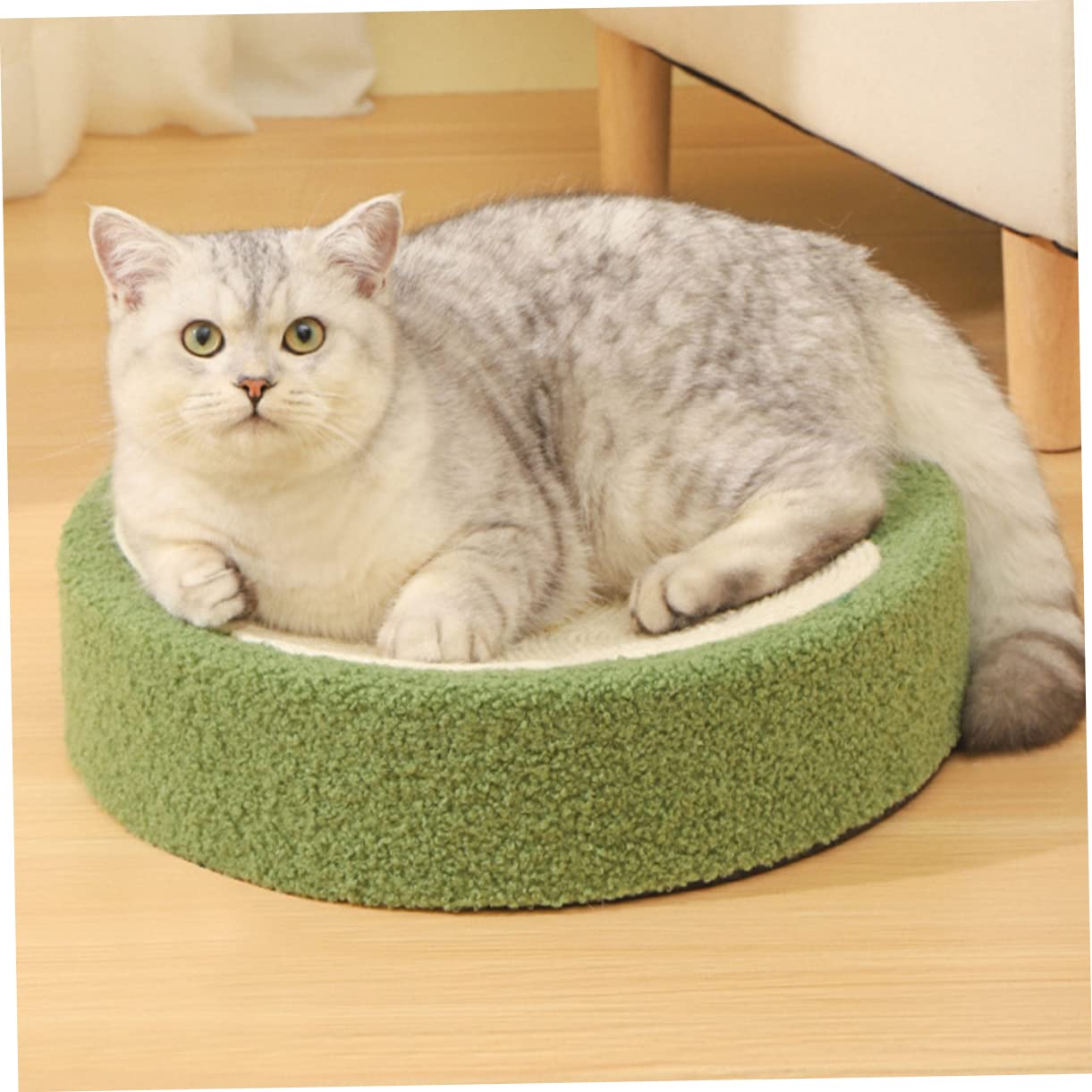 TOYANDONA Rascador de Gato Forma de Cuenco de Sisal Almohadilla para Arañar Juguete para Gatos Casa para Desestresar y Ejercitar Mascota