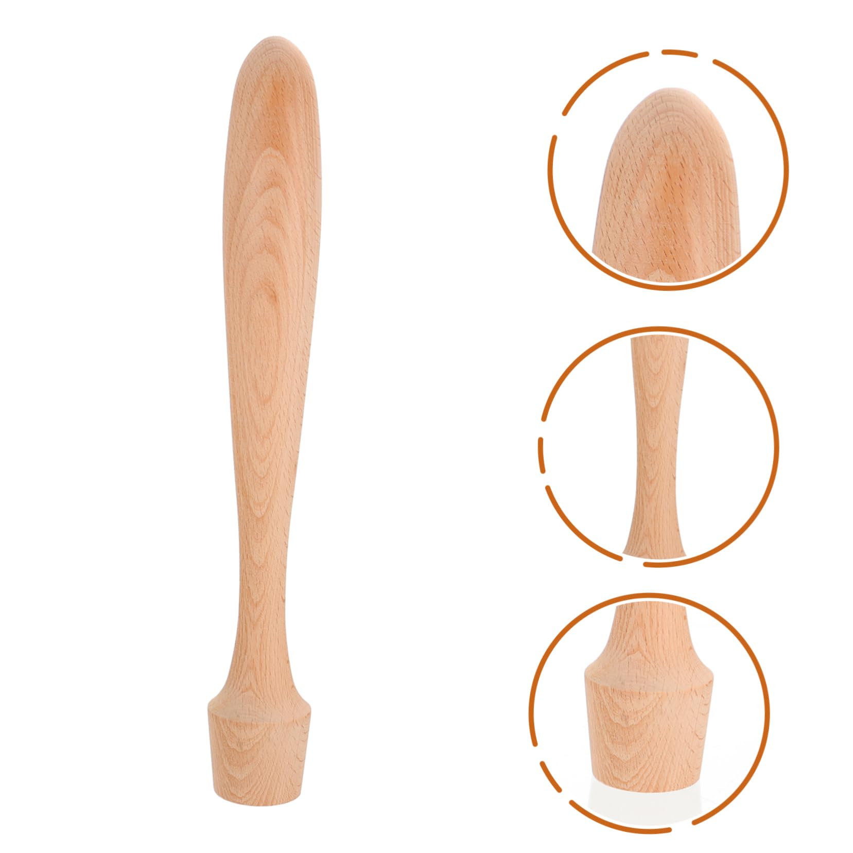 MOLUCKFU Cocktail Muddler Ice Mallet Bar Mixing Utensils Wooden Pestle Lemon Press Tool