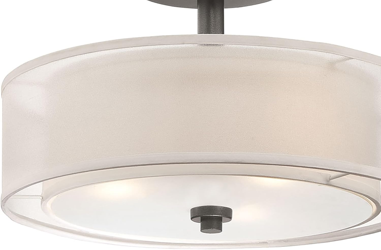 Minka Lavery 4107-172 Parsons Studio Semi-Flush, 3-Light, 180 Total Watts, 15-in H x 10-in W, Smoked Iron