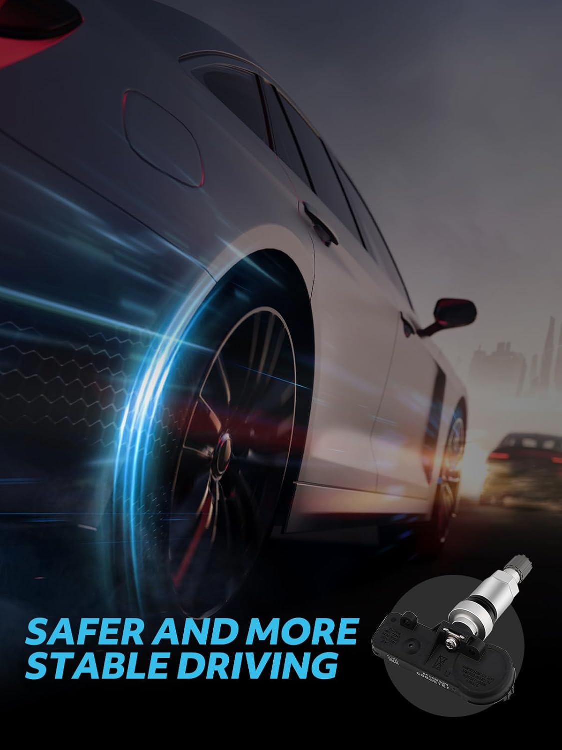 Tire Pressure Sensors 315MHz TPMS for Ford 2005-2011 Escape Edge Expedition Explorer Flex Focus F-150 Fusion Mustang Lincoln MKS MKT MKX MKZ Mazda Mercury Replace# 6F2Z1A189A 7L1Z1A189A