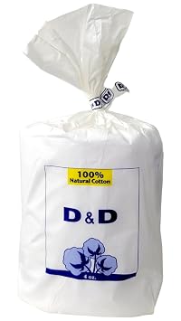 D & D Natural 100٪ قطن طبيعي غير قابل للامتصاص 4 أوقية ، طبيعي مضاد للحساسية ، قابل للتحلل
