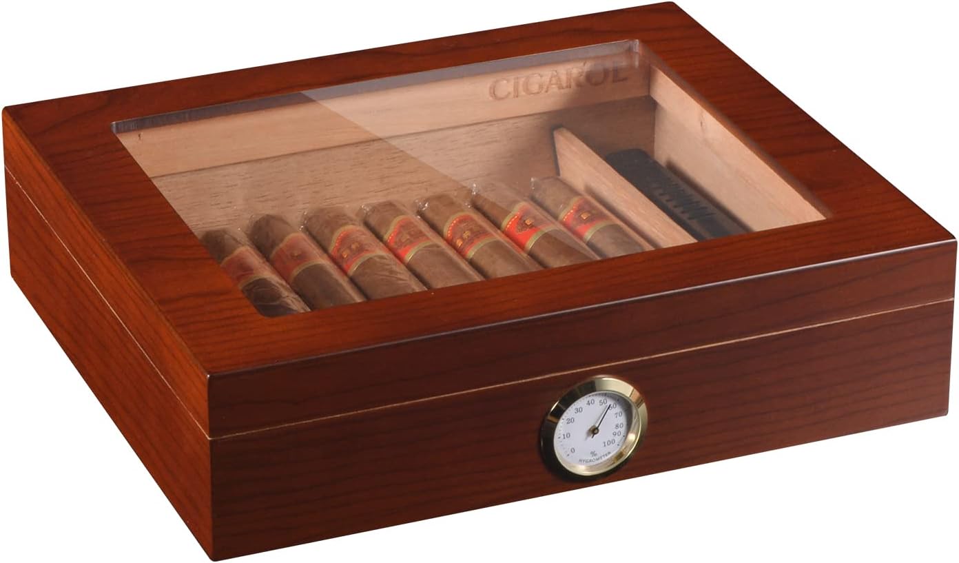 Volenx Cigar Humidor for 2530 Cigars, Super Sealing Humidor Cigar Box