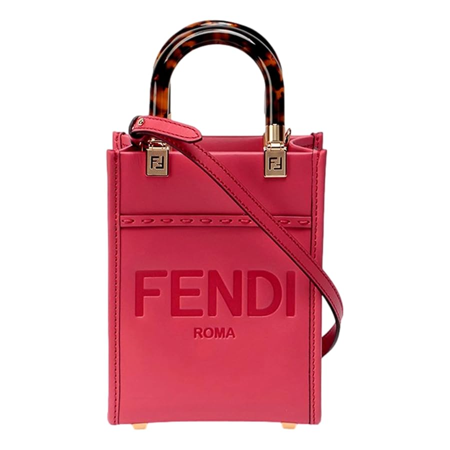 FENDI Sunshine Shopper Fuchsia Pink Small Handbag Crossbody