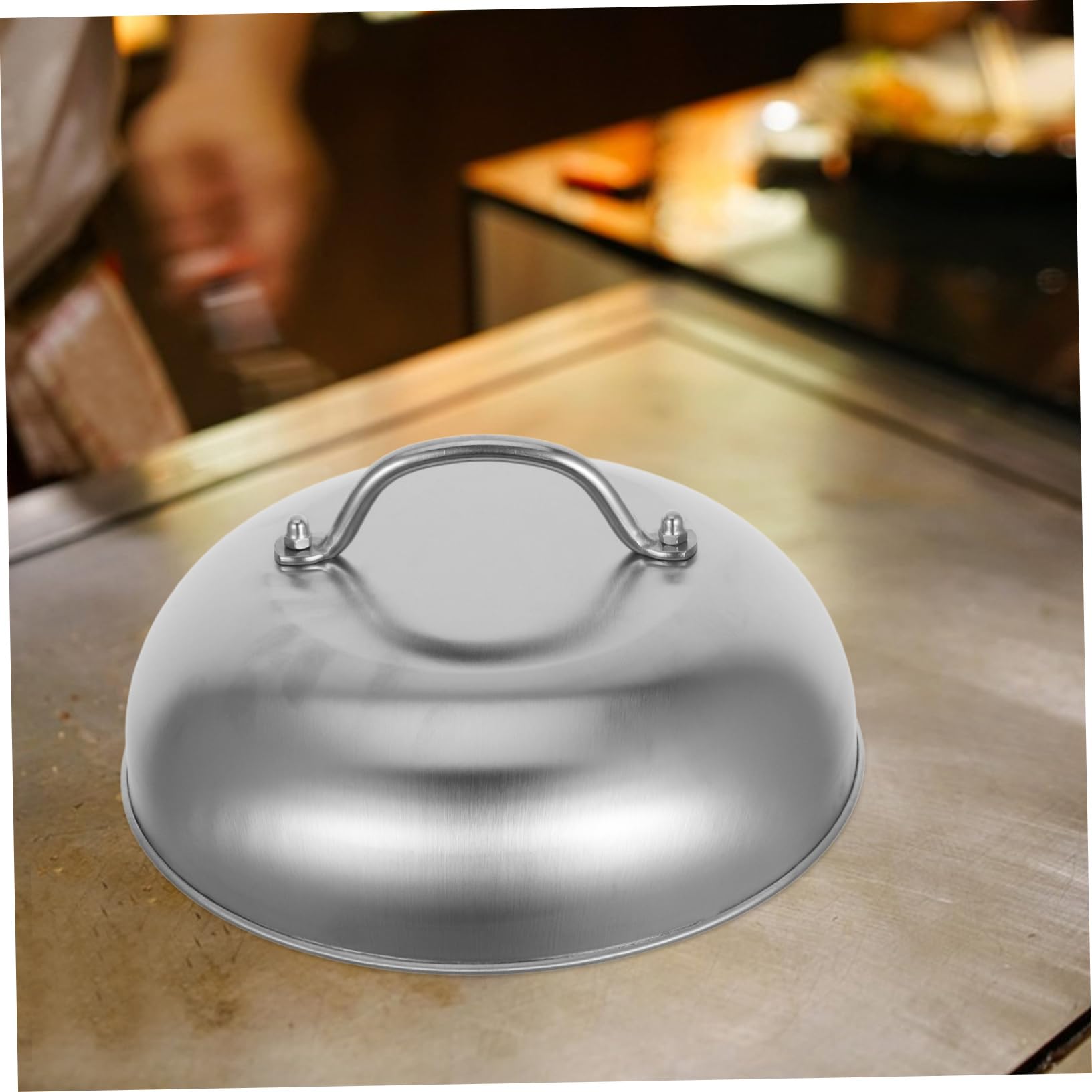Coperchio Rotondo in Acciaio Inox 9 Pollici, 2 Pezzi