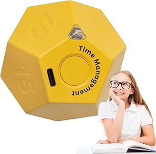 Temporizador de productividad Inteligente: gestión del Tiempo Multifuncional con Alarma, Carga USB y función de Enfoque...