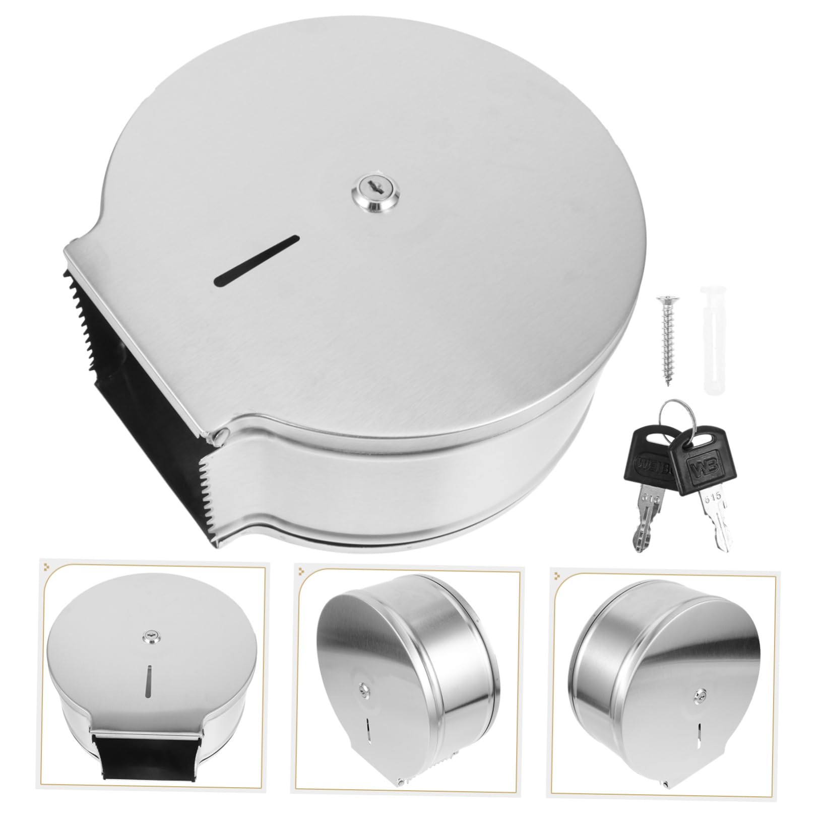 Artibetter Portarrollos Papel Higiénico Acero Inoxidable Resistente Montado Pared Moderno Diseño para Baño y Cocina Soporte Duradero Sin Deformación Fácil Instalación