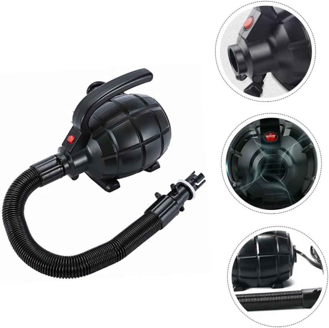 PRETYZOOM Electric Air Pump Portable Inflatable High-Pressure Inflator for Tents Boats and More Fast Inflation Deflation Compact Design for Easy Use Compatible with Power Supply