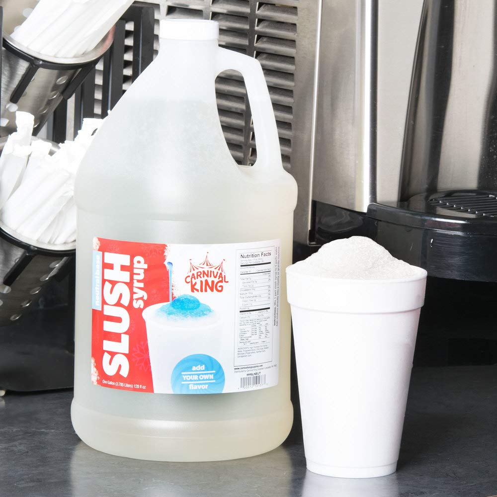 Neutral Slushy Mix Concentrate 1 Gallon (4 Pack) – 5:1 Frozen Drink Base for Slushie, Granita & Snow Cone Machines – Unflavored Commercial Beverage Base – 48 Servings per Bottle – Gluten Free – Made in USA