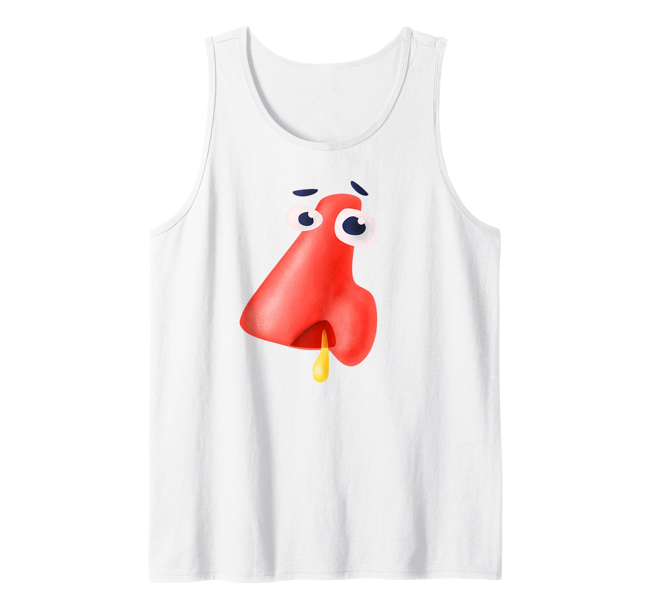Threadless Boriana Runny Nose Character Flu Humor Graphic Tank Top