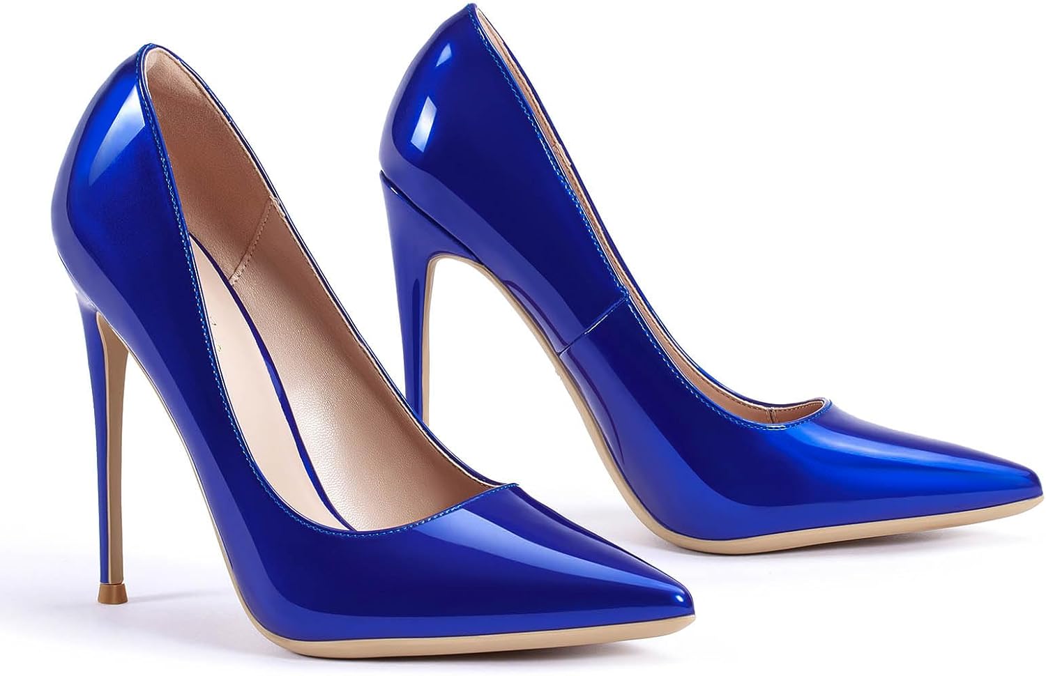 GENSHUO Women's 4.7 Inch Pumps Pointy Toe Stiletto Sexy High Heels Work Party Wedding Shoes - Image 4