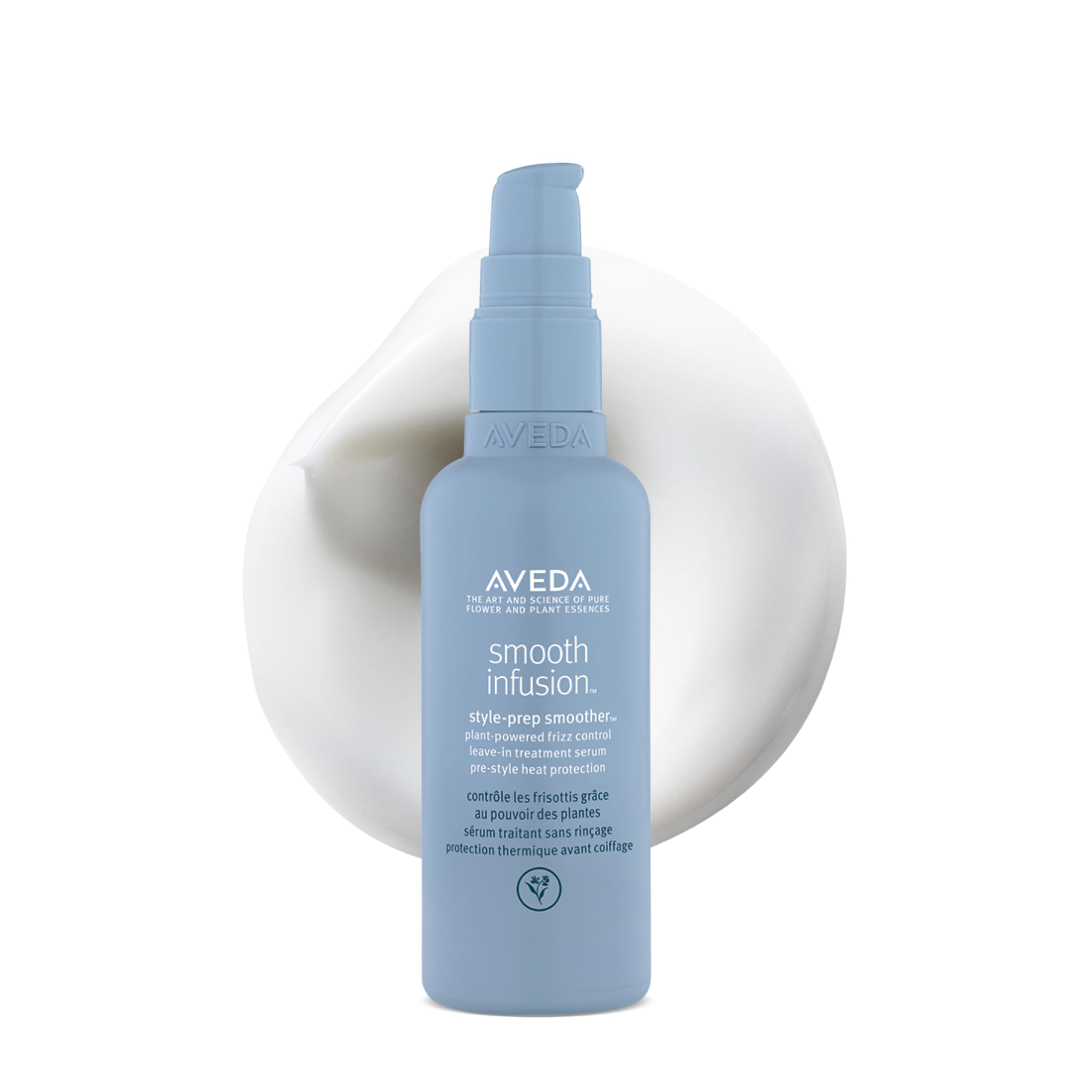Aveda Smooth Infusion Style-Prep Smoother | Sérum anti-frisottis et lissant non-gras pour cheveux | Protection thermique | Sans rinçage et sans silicone, 100 ml